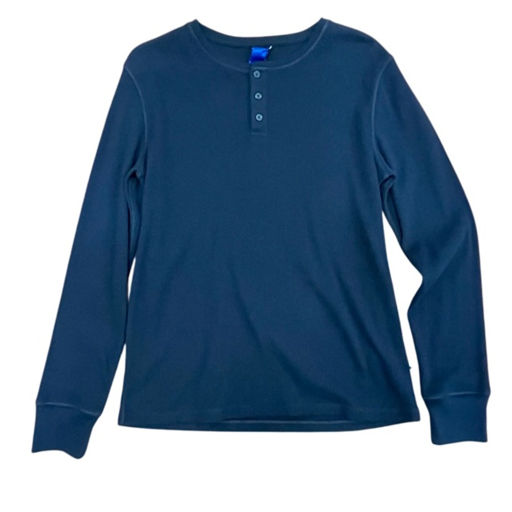 Kit and Ace Navy Blue Long Sleeve Henley Shirt